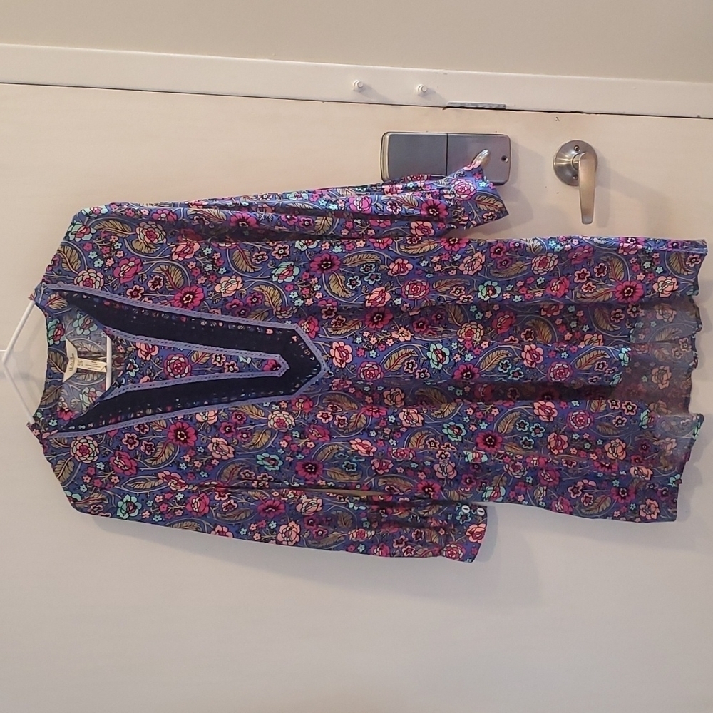Matilda Jane Blue Jewel ToneThoughts & Dreams Floral Peasant Dress XS NWT - Picture 5 of 6